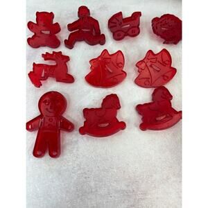 Vintage variety Christmas cookie cutters Toys Gingerbread Man Bells‎ lot of 10